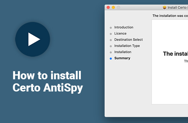 How to install Certo AntiSpy